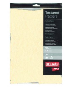 Štrukturovaný papier Pergamen champagne otrhaný okraj, 95 g, 10 hárkov