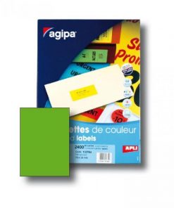 Etikety farebné 210x297mm APLI A4 100 hárkov fluo zelené