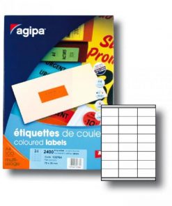 Etikety farebné 70x35mm APLI A4 100 hárkov fluo oranžové