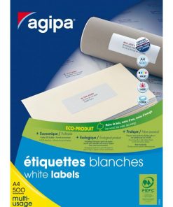 Etikety univerzálne 38x21,2mm Agipa A4 500 hárkov