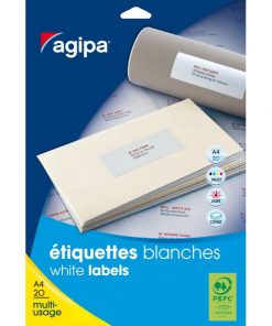 Univerzálne etikety biele 25 hárkové