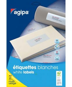 Etikety univerzálne na zakladače 38 x 190 mm Agipa A4 20 hárkov
