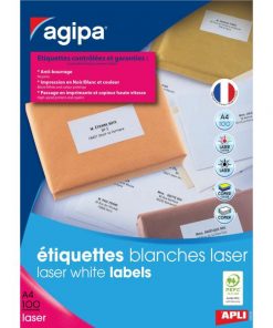 Etikety laser 52,5x29,7mm Agipa A4 100 hárkov