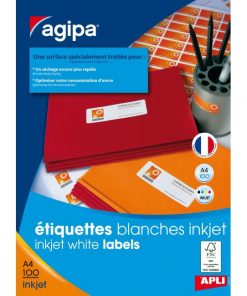 Etikety inkjet 63,5x33,9mm Agipa A4 100 hárkov