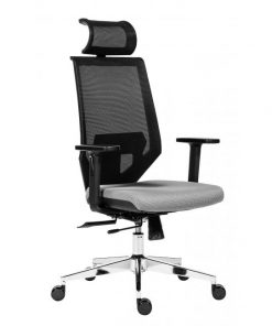 Kancelárska stolička Edge Net čierna so sivým sedákom