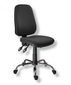 Kancelárska stolička 1140 ASYN C chróm/čierna D02