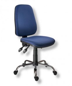 Kancelárska stolička 1140 ASYN C chróm/modrá D04