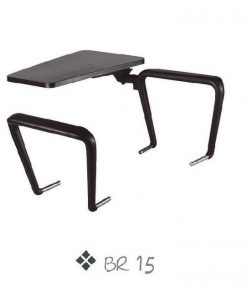 Plastové podrúčky so sklopným stolíkom BR 15 čierne 2ks