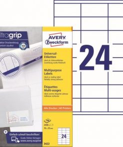 Etikety univerzálne 70x35mm Avery A4 100 hárkov