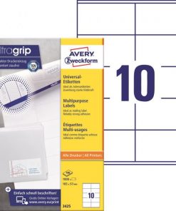 Etikety univerzálne 105x57mm Avery A4 100 hárkov