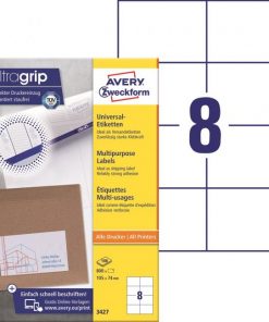 Etikety univerzálne 105x74mm Avery A4 100 hárkov