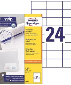 Etikety univerzálne 70x37mm Avery A4 100 hárkov