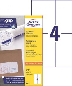 Etikety univerzálne 105x148mm Avery A4 100 hárkov