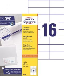 Etikety univerzálne 105x37 mm Avery A4 100 hárkov