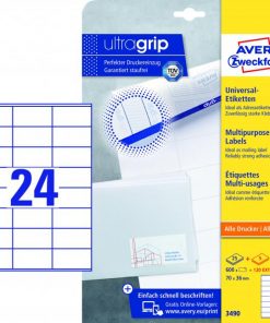 Etikety univerzálne 70x36mm Avery A4 25+5 hárkov