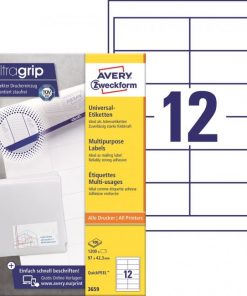 Etikety univerzálne 97x42,3mm Avery A4 100 hárkov