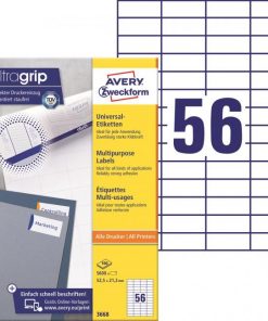 Etikety univerzálne 52,5x21,2mm Avery A4 100 hárkov