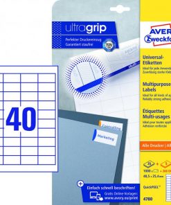 Etikety univerzálne 48,5x25,4mm Avery A4 25+5 hárkov