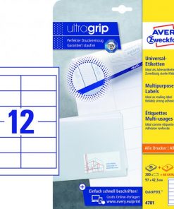 Etikety univerzálne 97x42,3mm Avery A4 25+5 hárkov