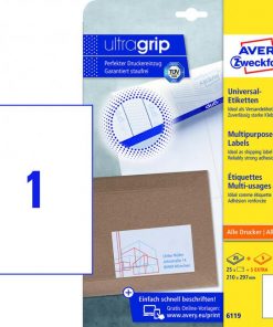 Etikety univerzálne 210x297mm Avery A4 25+5 hárkov