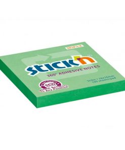 Samolepiaci bloček Stick’n Hopax, 360°, 76x76 mm, zelený