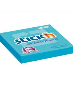 Samolepiaci bloček Stick’n Hopax , 360°, 76x76 mm, modrý