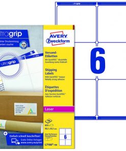 Etikety na zásielky 99,1x93,1mm Avery A4 100 hárkov, laser