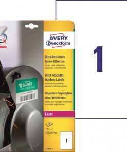 Etikety Avery 210x297 mm, ultra odolné biele