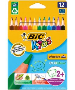 Farbičky BIC trojhranné odolné voči lámaniu, 12 ks