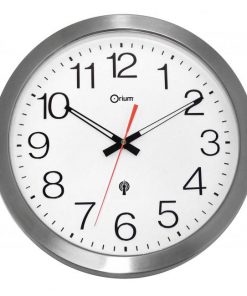 Nástenné hodiny vodeodolné 35cm strieborné