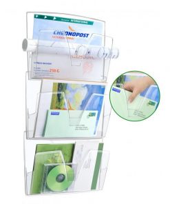 Nástenný panel na triedenie pošty číry sada 3ks