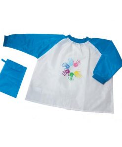 Detská zástera na maľovanie DONAU, modré rukávy