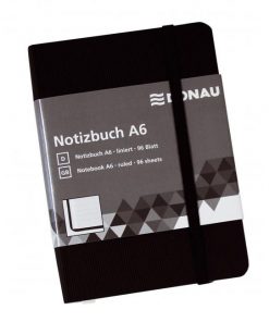 Zápisník Donau A6 čierny, linajkový