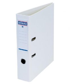 Zakladač pákový DONAU Master, kartón a fólia, A4/75 mm, biely
