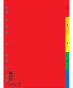 Plastový rozraďovač DONAU 1-5 farebný