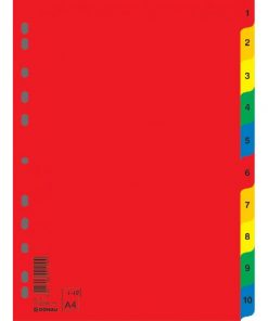 Plastový rozraďovač DONAU 1-10 farebný