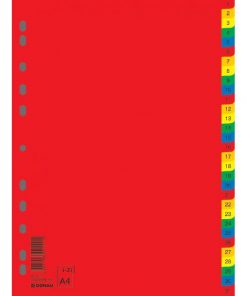 Plastový rozraďovač DONAU farebný 1-31