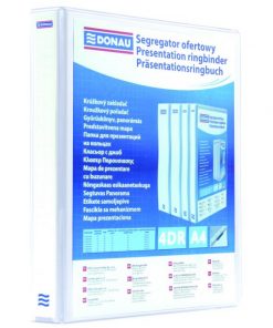 Zakladač prezentačný Donau 4,4cm 4D-krúžkový biely