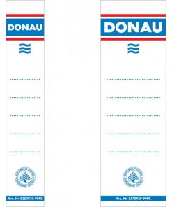 Štítok chrbtový násuvný pre zakladače 28x153mm biely