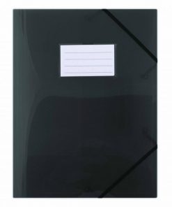 Plastový obal s gumičkou DONAU polopriehľadný čierny