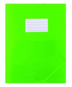 Plastový obal s gumičkou DONAU polopriehľadný zelený