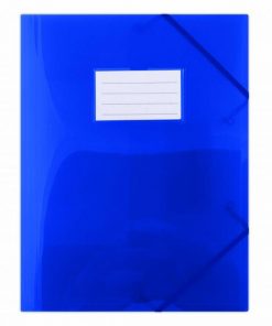 Plastový obal s gumičkou DONAU polopriehľadný modrý