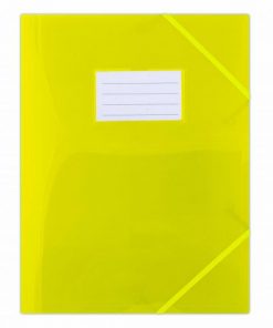 Plastový obal s gumičkou DONAU polopriehľadný žltý