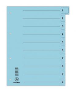 Kartónový rozraďovač DONAU odtrhávací modrý