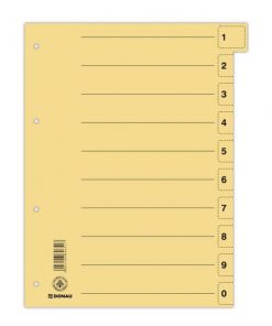Kartónový rozraďovač DONAU odtrhávací žltý