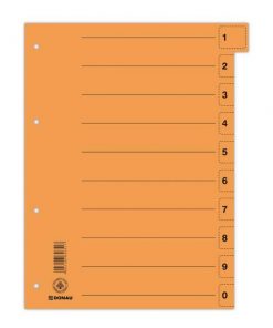 Kartónový rozraďovač DONAU odtrhávací oranžový