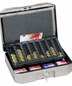 Euro-pokladnička DURABLE EUROBOXX 352x120x276mm strieborná