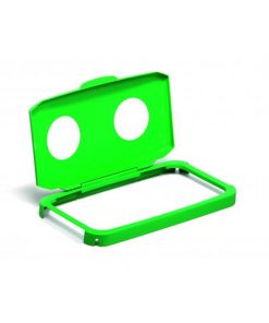 Výklopné veko s otvormi na fľaše na kôš DURABIN 60 zelené