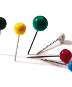 Napichovacie špendlíky guľaté DURABLE 6mm mix farieb 50ks