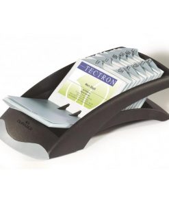 Stolový vizitkár na 200 vizitiek VISIFIX Desk VEGAS čierny/sivý